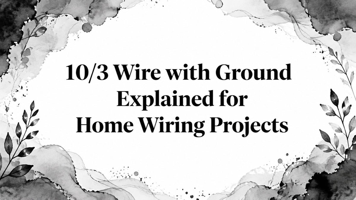 10/3 Wire with Ground Explained for Home Wiring Projects