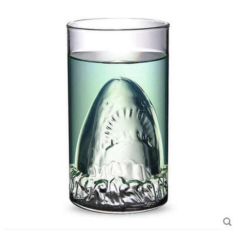 Transparent Shark Glass Cup