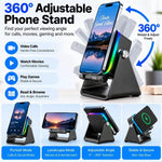 VibeDock RGB speaker phone holder for streaming video calls music and hands-free viewing