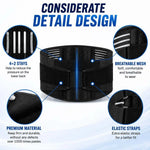Black adjustable lumbar support belt product view