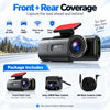 4K UHD Smart Dash Cam with Wi-Fi, GPS Support, Night Vision & Optional Rear Camera