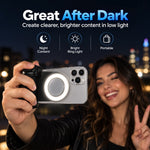 Magnetic smartphone grip for portrait and landscape content creation
