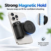 Magnetic phone camera grip with built-in LED fill light for selfies