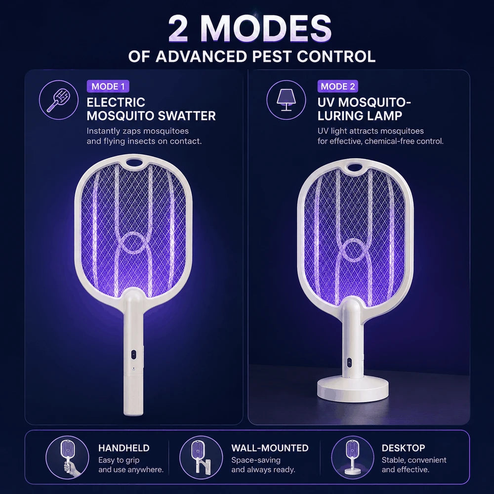 3000V mosquito swatter, electric mosquito swatter, Type-C charging