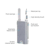 5-in-1 cleaning pen for quick dry cleaning of earbuds, charging cases and small electronics