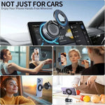 Magnetic Vacuum Suction Phone Holder – Foldable 360° Adjustable Car Mount for MagSafe & Dashboard Use