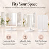 Trifold LED Vanity Mirror with Magnification & Touch Control