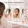 Trifold LED Vanity Mirror with Magnification & Touch Control