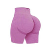 Mid-thigh coverage detail on women’s seamless workout shorts