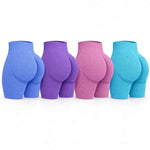Women’s seamless sculpt workout shorts shown in bright color options