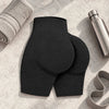 Seamless high-waist workout shorts styled for gym training