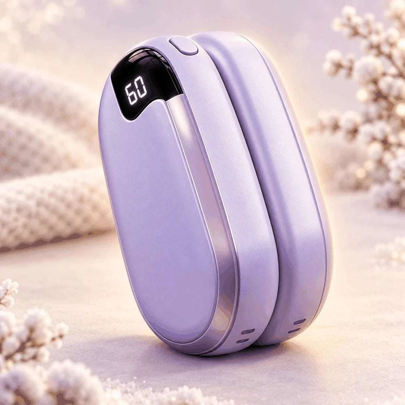 2-in-1 Magnetic Rechargeable Hand Warmers with Digital Display