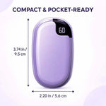 2-in-1 Magnetic Rechargeable Hand Warmers with Digital Display