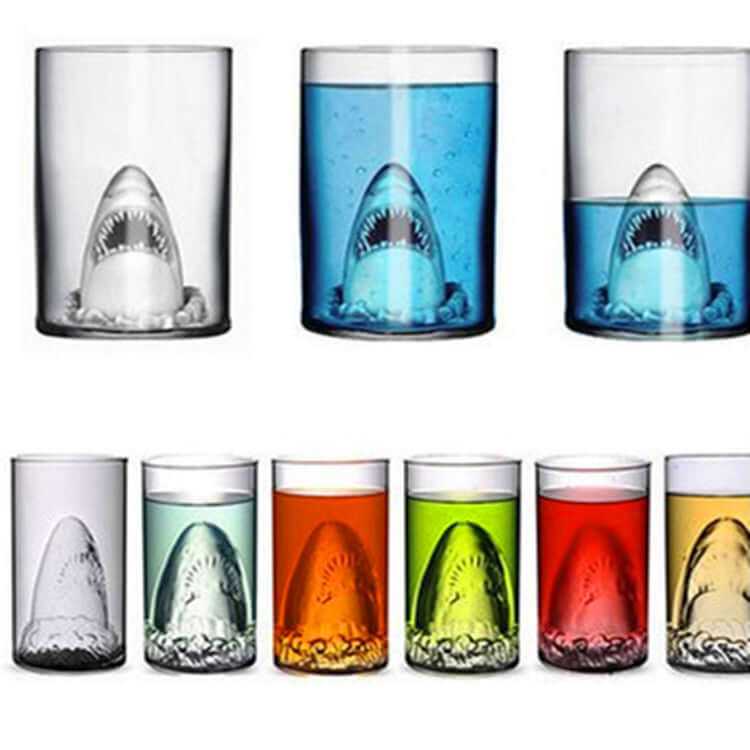 Transparent Shark Glass Cup