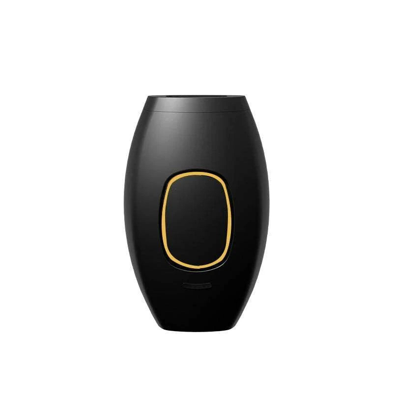 Black LumiGlide handheld IPL hair removal device with gold-colored trim