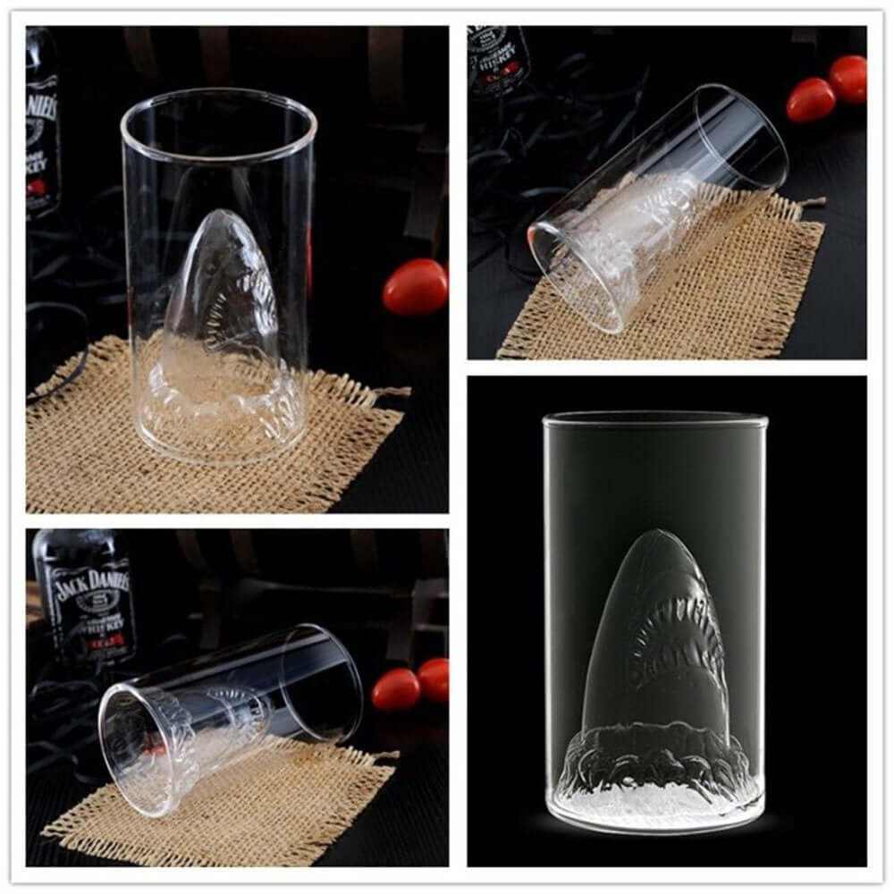 Transparent Shark Glass Cup