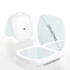 White pocket LED beauty mirror open, showing its lighted compact design