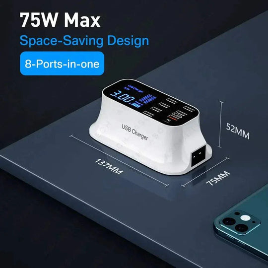 8/4-Port LED Display USB Charger - Granted solutions