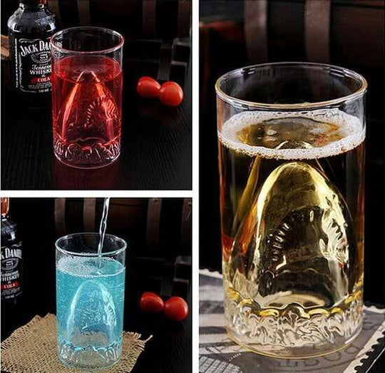 Transparent Shark Glass Cup