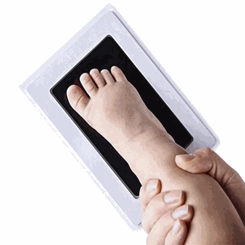 DIY Kit for Souvenir Feet/Handprints on white background Multivariant souvenir hands.