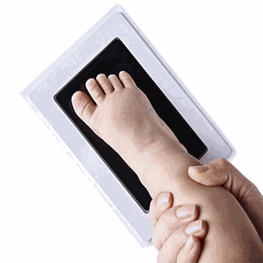 DIY Kit for Souvenir Feet/Handprints on white background Multivariant souvenir hands.