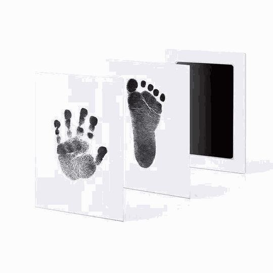 DIY Kit for Souvenir Feet/Handprints on white background Multivariant souvenir hands.