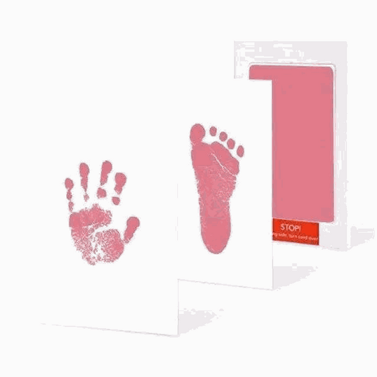 DIY Kit for Souvenir Feet/Handprints on white background Multivariant souvenir hands.