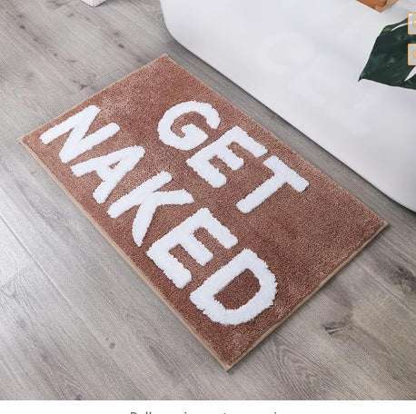 get naked Faux cashmere cartoon floor mat