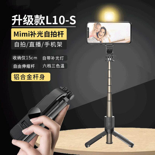 L10S blue selfie stick mini portable handheld phone stand desktop tripod Compact NCC