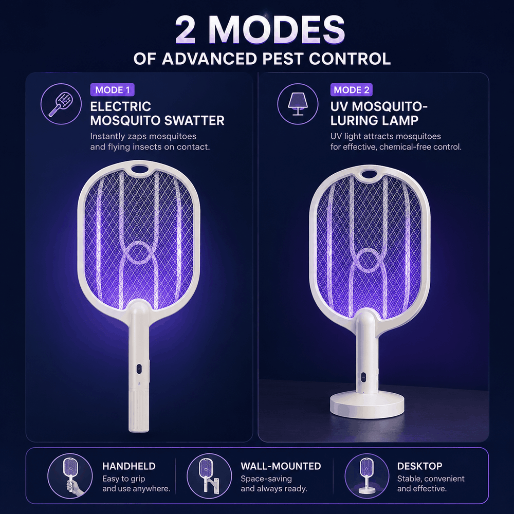 3000V mosquito swatter, electric mosquito swatter, Type-C charging