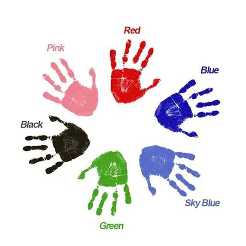 DIY Kit for Souvenir Feet/Handprints on white background Multivariant souvenir hands - Granted solutions