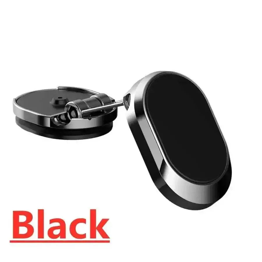 Black Strong Magnet Phone Holder Folding Mount for cars, phone holder ideal for secure smartphone navigation and hands-free calls.