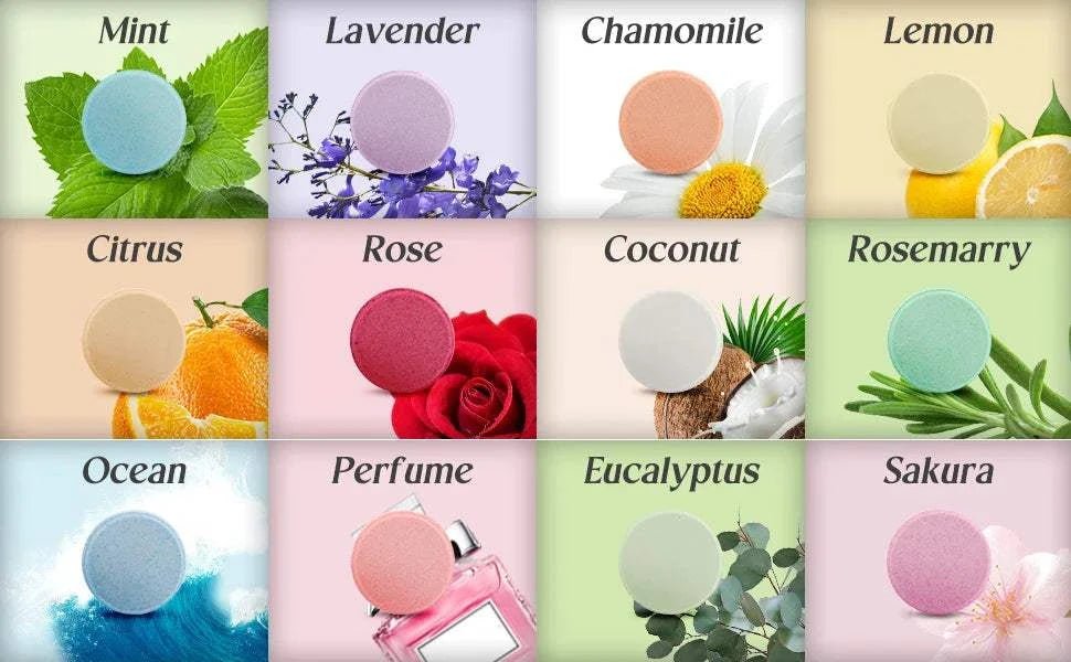 Shower Steamers Aromatherapy - 12 Pack Shower Bombs with Essential Oils Mint Eucalyptus Scent for Shower,.