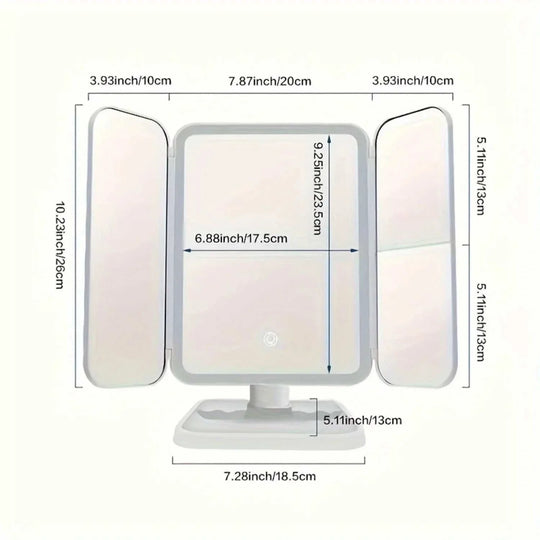 trifold mirror