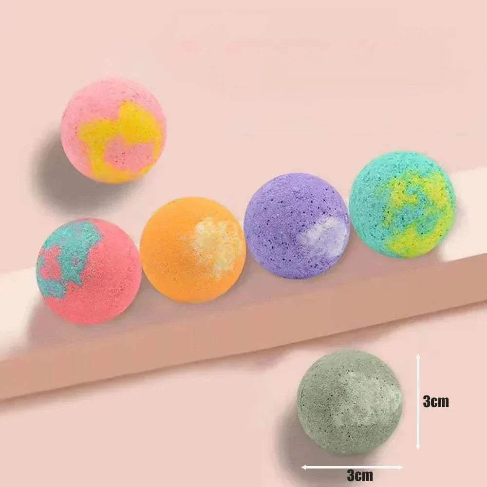 12Pcs/Set Bubble Small Bath Bombs Body Stress Relief Exfoliating Moisturizing Fragrances Aromatherapy SPA Salt Ball Skin Care.