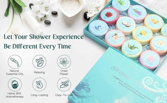 Shower Steamers Aromatherapy - 12 Pack Shower Bombs with Essential Oils Mint Eucalyptus Scent for Shower,.