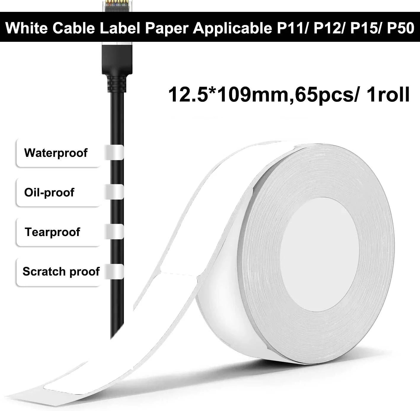 Marklife P15 Thermal Label Stickers Refill Rolls – Self-Adhesive Label Tape for P15, D30, P12 & Q30 Mini Printers