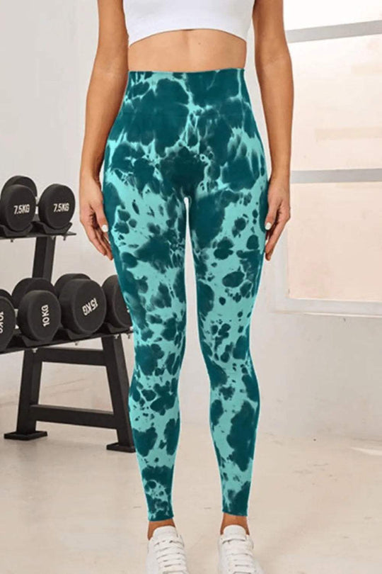 Tie-Dye High Waist Active Leggings  active leggings - Granted solutions