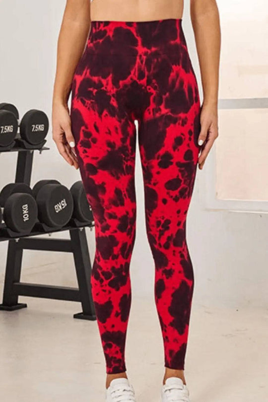 Tie-Dye High Waist Active Leggings  active leggings - Granted solutions