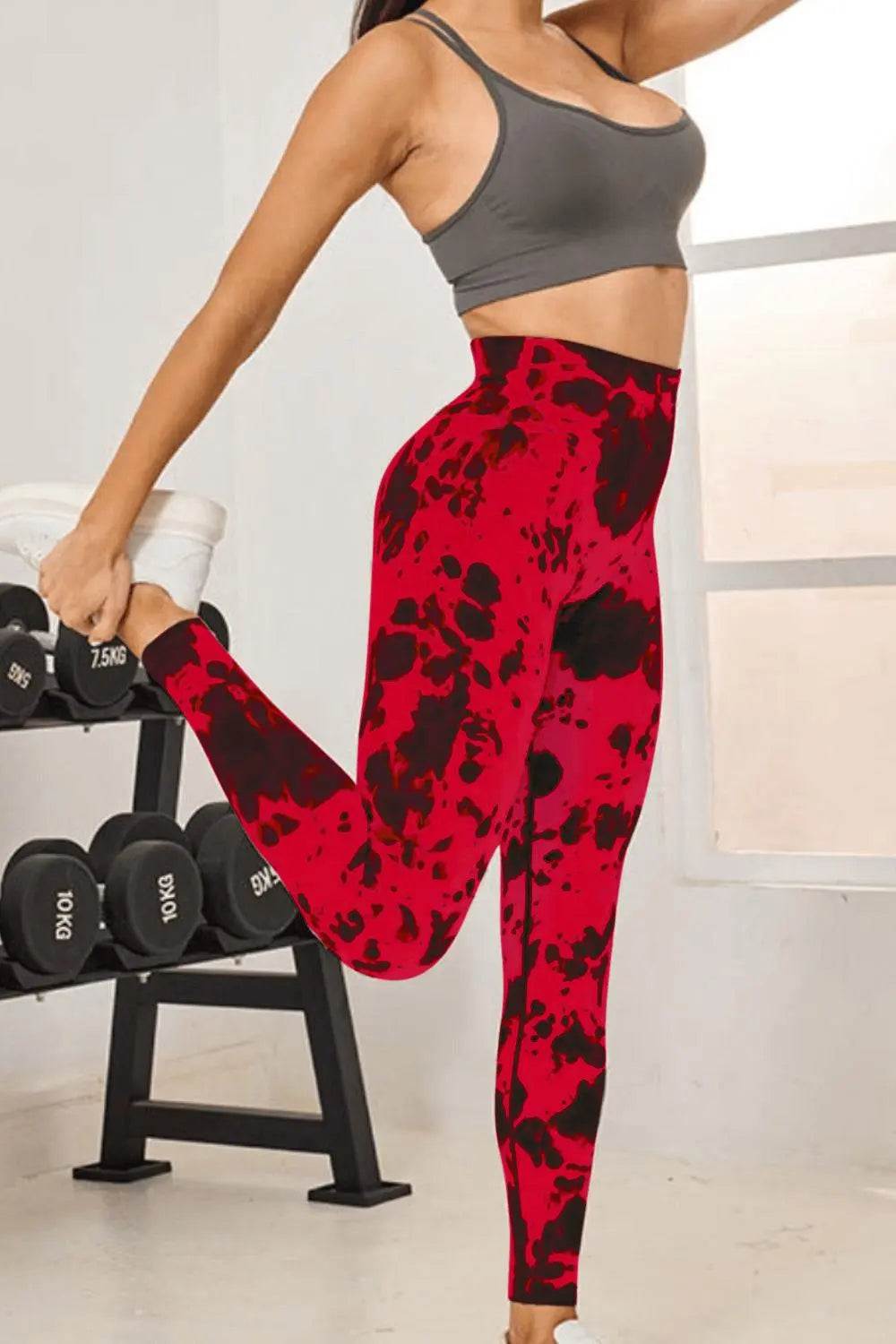 Tie-Dye High Waist Active Leggings  active leggings - Granted solutions