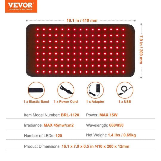 VEVOR Red Light Therapy Pad red light therapy.