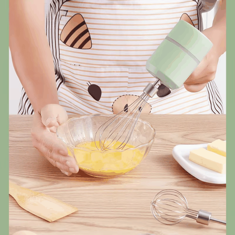 Cordless Hand Mixer – 3-Speed High-Power Portable Kitchen Mixer