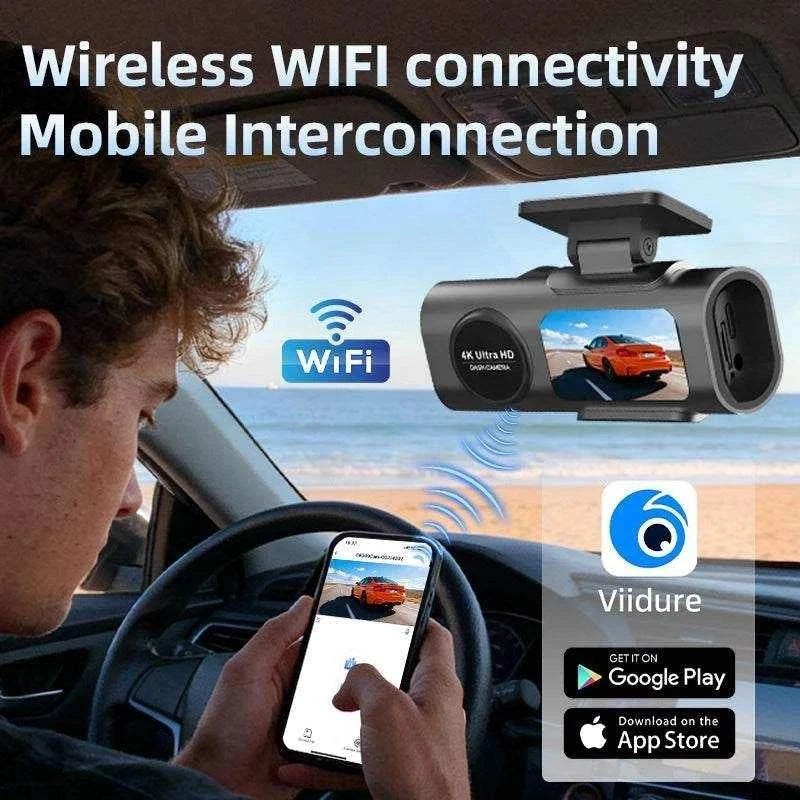 4K Front + 1080p Rear Dash Cam with Wi-Fi | GPS Option